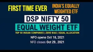 First Time In India | DSP Nifty 50 Equal Weight ETF | NFO Review | DSP Mutual Fund | FINOMENT
