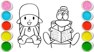 Pocoyo And Pato Cartoon Drawing, Painting & Coloring For Kids and Toddlers_ Child Art