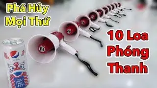 L&acirc;m Vlog - Ph&aacute; Hủy Mọi Thứ Bằng Loa Ph&oacute;ng Thanh | Breaking Glass With Megaphones