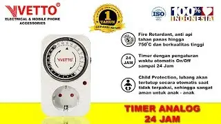 VETTO Stop Kontak Timer Analog - 24 Jam