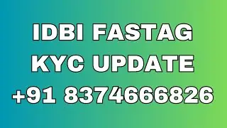 IDBI FASTag KYC Update #fastag #fastagrecharge