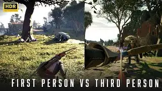 Avowed First Person vs Third Person Minimal HUD Gameplay