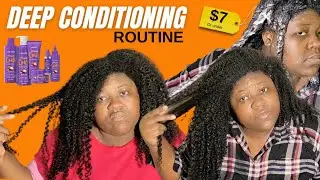 Under $7 DEEP CONDITIONING ROUTINE | Natural Hair | Aussie Moist | Wash N Go #aussie #hair #youtube
