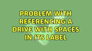 Ubuntu: Problem with referencing a drive with spaces in its label