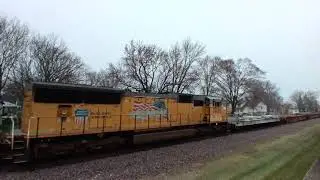 Union Pacific MG3G3 local at Rochelle Illinois December 27th