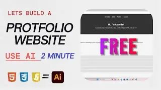 Create a Portfolio Website with AI in 2 Minutes | Bangla Tutorial | AS Programmer | Global Tutorial