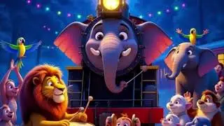 The Animal Train Song for Kids | Fun Jungle Animals Dance & Sounds 