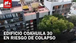 Denuncian grave inclinación de edificio en Roma Norte; vecinos temen desplome - A las 3
