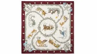 Herm&egrave;s Pre-Loved &lsquo;Plumes et Grelots&rsquo; Silk Scarf Review | Burgundy & Multicolor Luxury Accessory