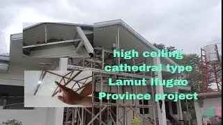 high ceiling cathedral type: Lamut Ifugao Province project / cathedral type ceiling and cove ceiling