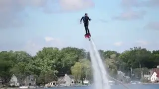 Flyboarding Double Backflip
