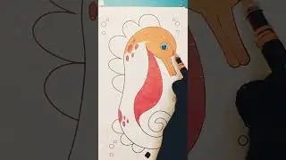 Horse Fish Coloring | #art #artasmr #shortsfeed #trending #horsefish #coloring #satisfying #coloring