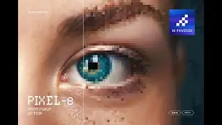 Pixel-8 Ai Enhanced Photoshop Effect Stock Graphics Download