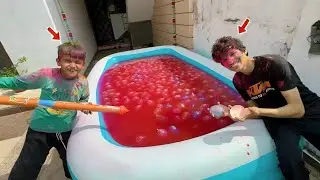 Kunali Piyush Ne Swimming Pool Mein Balloons Dal Diya 😍 Holi Vlog @souravjvlogs 