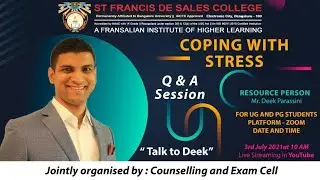 Coping with Stress |Organized by Counselling, IQAC & Exam Cell | St Francis De Sales College
