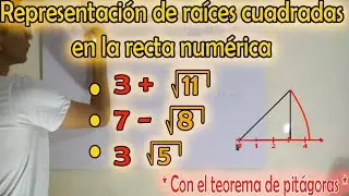 Representación de RAÍCES  CUADRADAS  en la RECTA NUMÉRICA  (suma, resta y multiplicación)