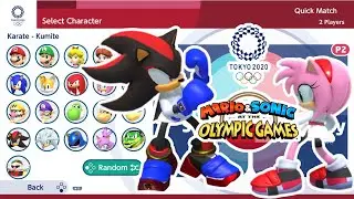 Shadow VS Amy Gameplay (2 Players) | Mario & Sonic at the Olympic Games Tokyo 2020
