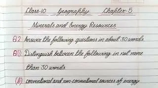 Distinguish between - conventional and non-conventional sources of energy / Class 10 / Geography