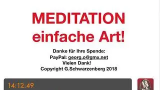 PSYCHOTHERAPIE AUSBILDUNG - Meditation- einfache Art!