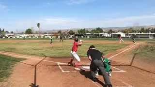 Thousand Oaks High School Varsity Baseball - Peyton Miller - Double Play on Line Drive - 3-19-2022