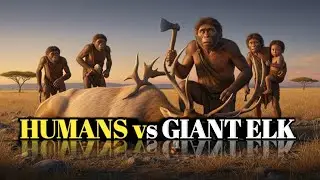 850,000 Years Ago Humans vs Giant Elk  Prehistoric Hunting