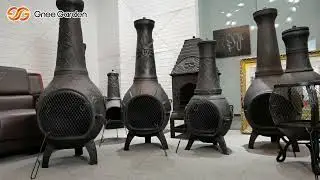 Outdoor Fireplace Cast Iron Chiminea