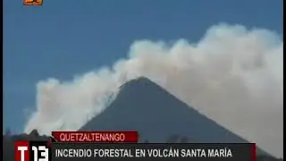 Incendio forestal se registra en el Volc&aacute;n Santa Mar&iacute;a