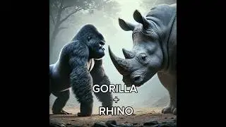 GORILLA AND RHINO HYBRID AI #shorts #aianimal