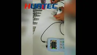 HUATEC TG 5500D Ultrasonic Thickness Gauge testing water bottle video