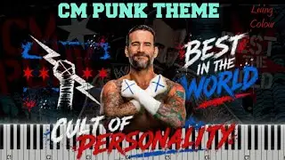 WWE: CM Punk Theme Song - Cult of Personality [feat. Living Colour] (Piano Tutorial) [GLOW VERSION]
