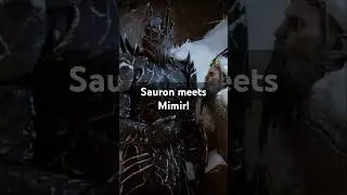 Sauron meets Mimir the smartest man alive GodofWar Ragnarok PC mods #godofwar #sauron #gow #mods