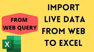 Import Live Data from Web to Excel in Tamil