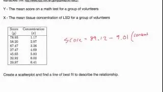 Linear Regression & Calculating a Line of Best Fit with StatCrunch