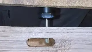 CNC show PECK DRILL JOB on TEAK WOOD