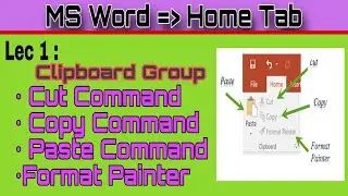Unlock the Power of Copy, Cut, Paste, and Format Painter in MS Word's Home Tab!📋✂️🎨| Lecture 1