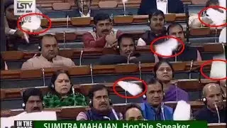 Paper planes thrown in Parliament during Rafale debate