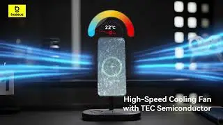 Đế sạc kh&ocirc;ng d&acirc;y 3 in 1 Baseus EnerFill FS41 TEC Cooling