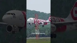 AIR ASIA A320-200 landing at Kuala Lumpur Airport #shorts #plane #airasia #a320 #landing #aviation