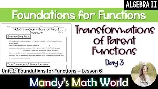 Transformations of Parent Functions