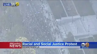 Demonstrators Gather In Downtown LA Following Grand Jury Decision In Shooting Death Of Breonna Taylo