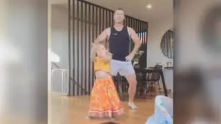 David Warner dance with her daughter
