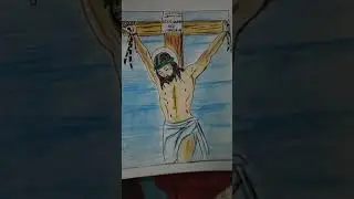Jesus on the cross drawing ✝️