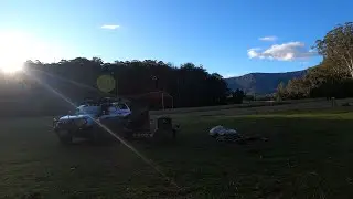 Solo camping out the back of the Ute