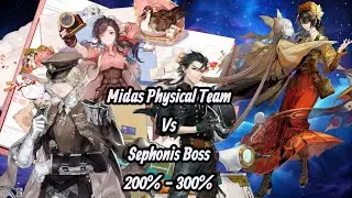 I only used Midas Team to defeat 200% - 300% Sephonis Boss!! - Ash Echoes Simultaneous Raid