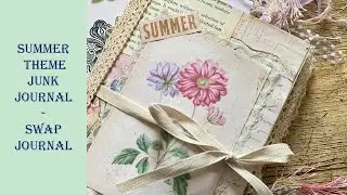 Summer Themed Junk Journal -  My Partners Swap Journal