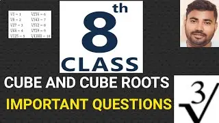 CUBES AND CUBE ROOTS||CLASS-8||IMPORTANT QUESTION||NCERT SYLLABUS||CBSE