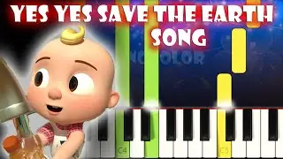 Yes Yes Save the Earth Song Cocomelon Nursery Rhymes | Piano Tutorial | Karaoke