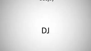 How to say deejay in German? (DJ)