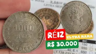 MOEDA 1000 R&Eacute;IS ANO 1909 PRATA RARA , VALORES ATUALIZADOS 2025.