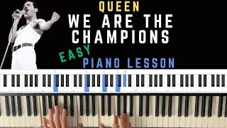 WE ARE THE CHAMPIONS by Queen | Essential Piano Lesson | PIANO TUTORIAL with ENGLISH SUBTITLE
